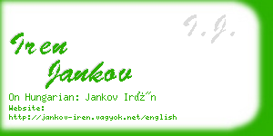 iren jankov business card